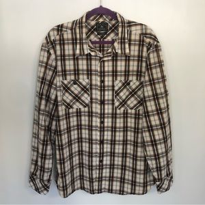 LUCKY BRAND Men’s Multicolor Plaid Long Sleeve Button Down Shirt Sz XL